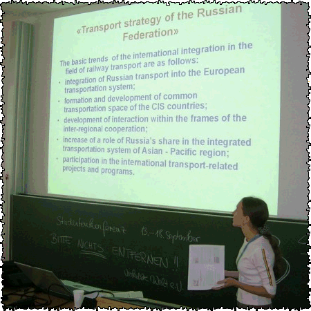 Natascha beim Vortrag