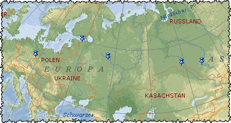 Dresden, St. Petersburg, Moskau, Omsk, Nowosibirsk